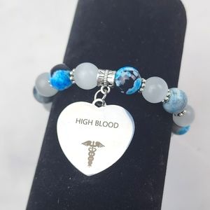 ⚠️ Medical Alert High Blood Pressue stretch bracelet